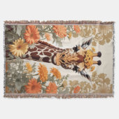 Couverture Belle Giraffe et Gerbera Daisy Flowers (Devant)