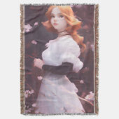 Couverture Belle Jeune Fille Parmi Les Fleurs Roses Portrait (devant Vertical)