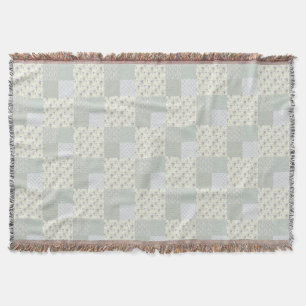 Couverture Belle patchwork vert doux