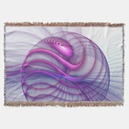 Couverture Belle Swing Moderne Art Fractal Abstrait Rose (Devant)