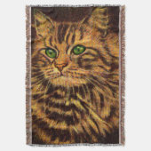 Couverture belle tabby à cheveux longs imprimé chat (devant Vertical)