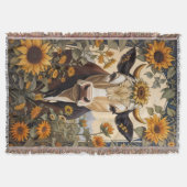 Couverture Belle Vache de campagne tournesol décoratif (Devant)