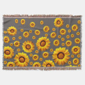 Couverture Belles fleurs jaunes sur arrière - plan gris (Devant)