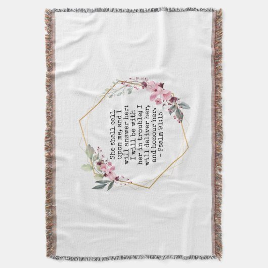 Couverture Belles Fleurs Psaume 91 Jetée Blanche (devant Vertical)