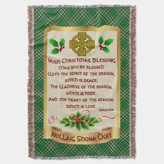 Couverture Bénédiction de Noël irlandaise avec Tartan nationa (devant Vertical)