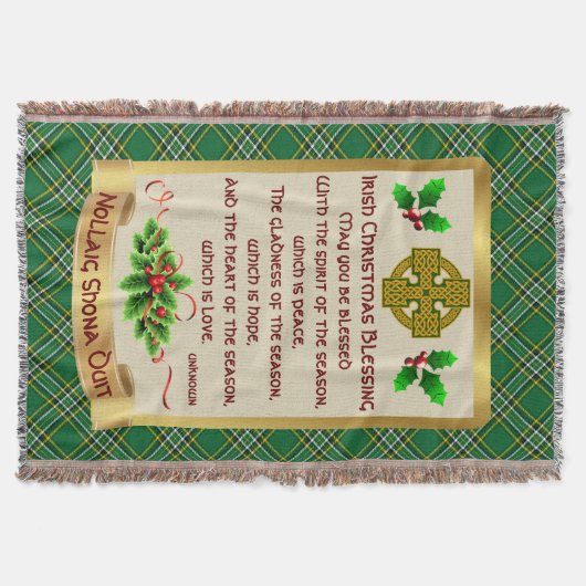 Couverture Bénédiction de Noël irlandaise avec Tartan nationa (Devant)