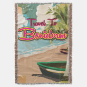Couverture Benidorm, Espagne Affiche de vacances vintage (devant Vertical)