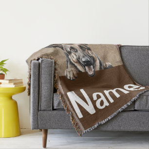 Couverture Berger Allemand Peeking Chien Chien Chien Animal