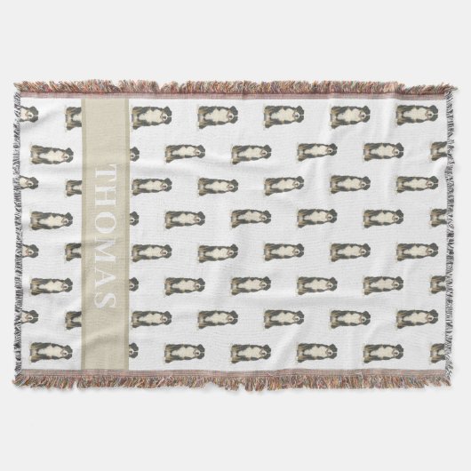 Couverture Bernese Mountain Dog personnalisé  (Devant)