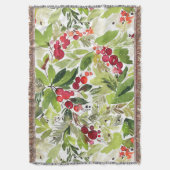 Couverture Berry Holly Festive et aquarelle À feuillage persi (devant Vertical)