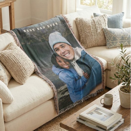 Couverture Best Dad Ever Personalized Family Photo Keepsake