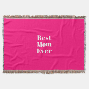 Couverture Best Mom Ever rose chaud fuchsia moderne chic élég