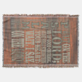 Couverture Bible Verse Psalm 27;14 Wood Topped Wall Tapestry (Devant)