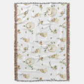 Couverture Bibs Boho Bébé Motif Arc-en-ciel Botanique Verdure (devant Vertical)