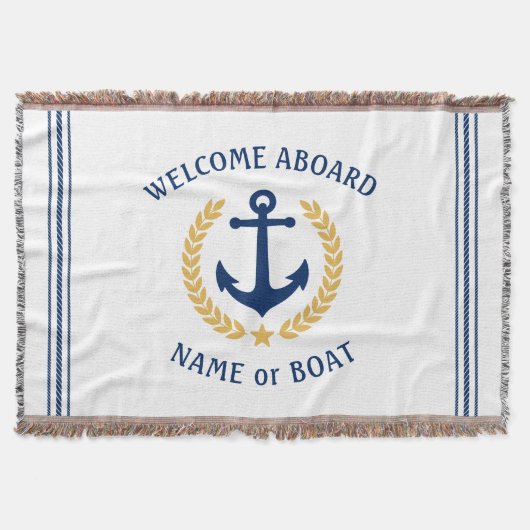 Couverture Bienvenue à bord Nom du bateau Ancre Gold Laurel B (Devant)