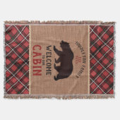 Couverture Bienvenue à notre Cabine dans un Burlap and Plaid  (Devant)