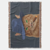 Couverture Big Al "The Paw-Father" Cat Woven Throw Blanket (devant Vertical)