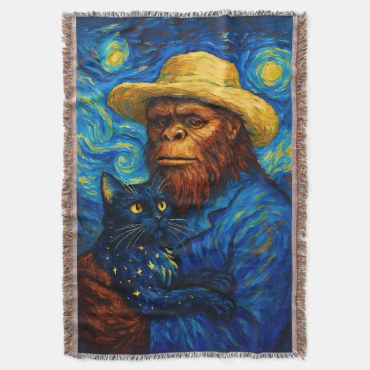 Couverture Bigfoot avec un chat dans la nuit étoilée de Van G (devant Vertical)