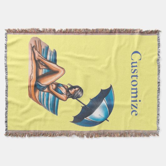 Couverture Bikini Girl Beach Napping Thunder_Cove (Devant)