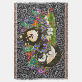 Couverture BINDI LAPPY Finlandais Lapphund tissé jeté de tapi (devant Vertical)