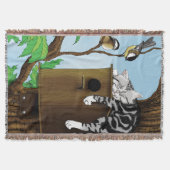 Couverture Birdhouse Tabby Cat Napping (Devant)