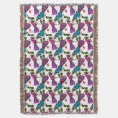 Couverture Birds floral seamless pattern Curtain (devant Vertical)