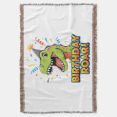 Couverture Birthday Roar Cute Dinosaur Birthday Party Design (devant Vertical)