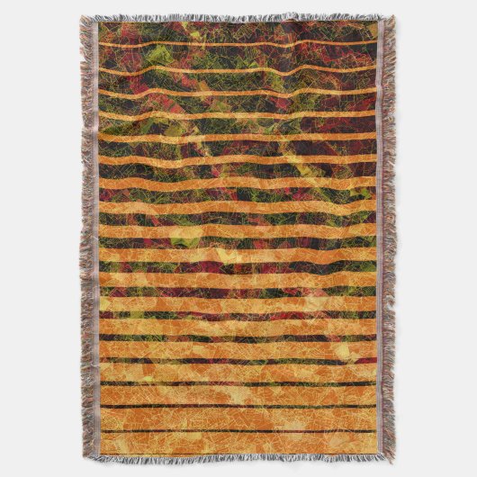 Couverture Bizarre rayures orange et petits carrés en lignes (devant Vertical)