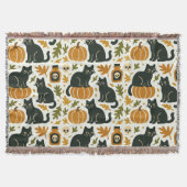 Couverture Black Cat and Pumpkin Woven (Devant)