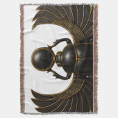 Couverture Black & Gold Pharaonic Beetle Throw Blanket (devant Vertical)