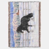 Couverture Black Gypsy Vanner Irlandais Cob Brouillon Cheval (devant Vertical)
