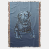 Couverture Black Lab Blue Dog Art Lancer Couvertur (devant Vertical)