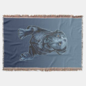 Couverture Black Lab Blue Dog Art Lancer Couvertur (Devant)