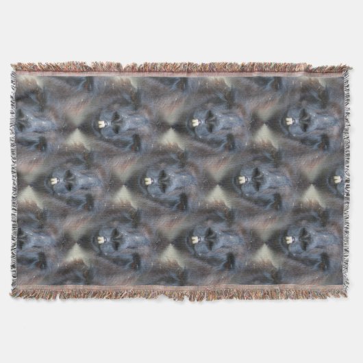 Couverture Black Llama Face Nature Art Motif (Devant)