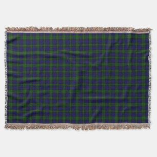 Couverture Black Watch Tartan bleu vert Plaid