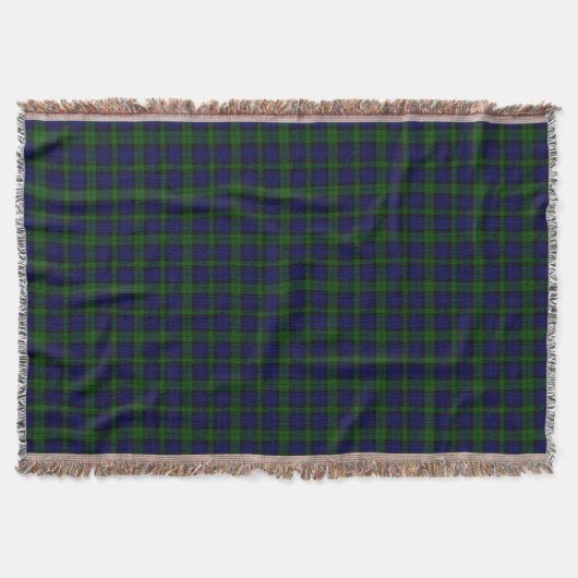 Couverture Black Watch Tartan bleu vert Plaid (Devant)