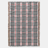 Couverture Black White Red Classic Checkered Fabric (devant Vertical)
