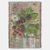 Couverture Blackberries Floral Garden Flower Papillon Art (devant Vertical)