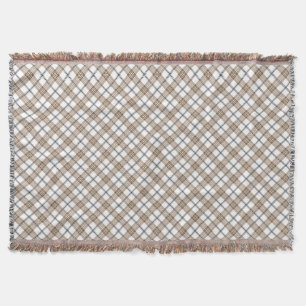 Couverture Blanc beige noir diagonale lumière à damiers motif