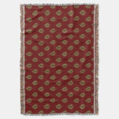 Couverture Blanc Chic Gold Burgundy Rouge Leaf Jeter (devant Vertical)