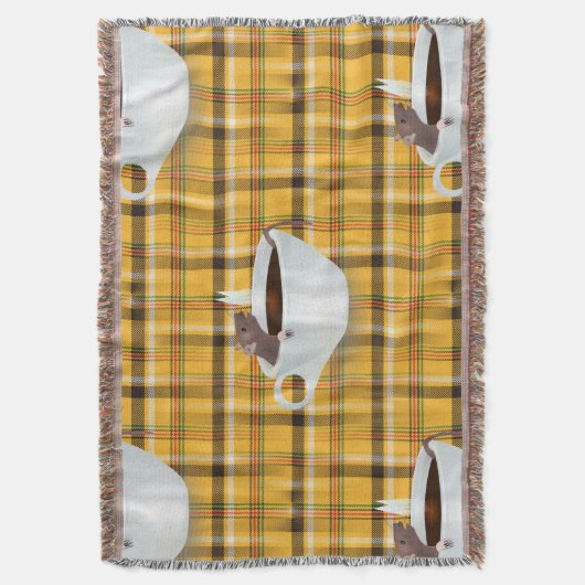 Couverture blanc jetez de la souris à café (devant Vertical)