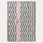 Couverture Blanc noir et blanc blanc et blanc Chevron lanceur (devant Vertical)