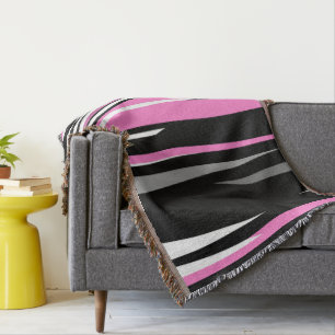 Couverture blanc rose et noir abstrait