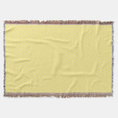 Couverture Blanc sur citron Jaune Faux Tricot Motif (Devant)