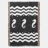 Couverture BLANC sur la mer noire HORSE vie côtière (devant Vertical)