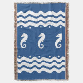 Couverture BLANC sur mer BLEUE HORSE vie côtière (devant Vertical)