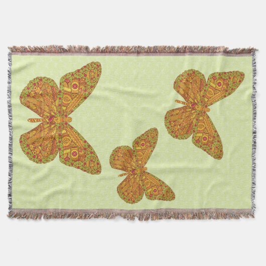 Couverture Blanche à lancer de monarque indien (Devant)