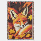 Couverture Blanche à lancer de renard rouge (devant Vertical)