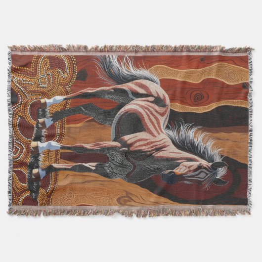 Couverture Blanche à projectile de Brumby sauvage australien (Devant)