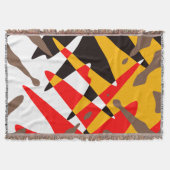 Couverture Blanche d'art autochtone moderne 4 Nations Jeter d (Devant)